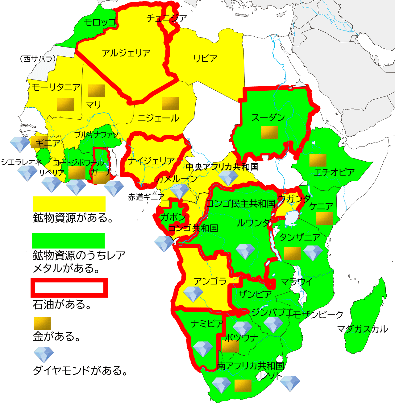 アフリカの鉱物資源